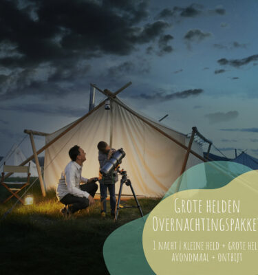 Grote held-overnachtingspakket